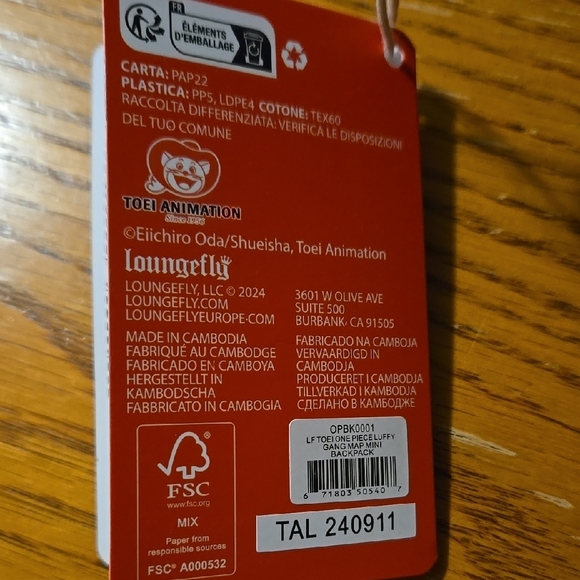 Loungefly One Piece Backpack - Picture 3 of 7